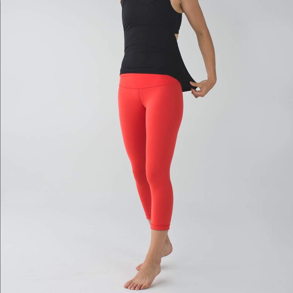 lululemon athletica wunder under red capri
